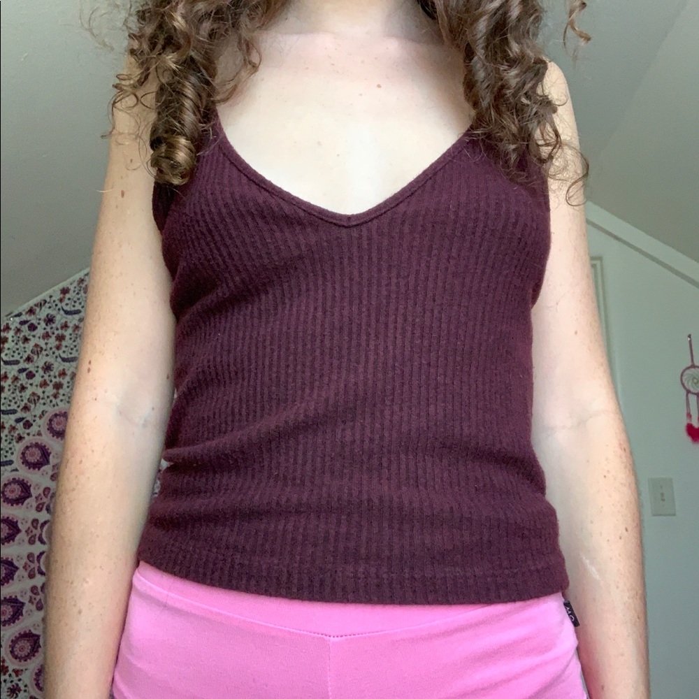 brandy v-neck tank